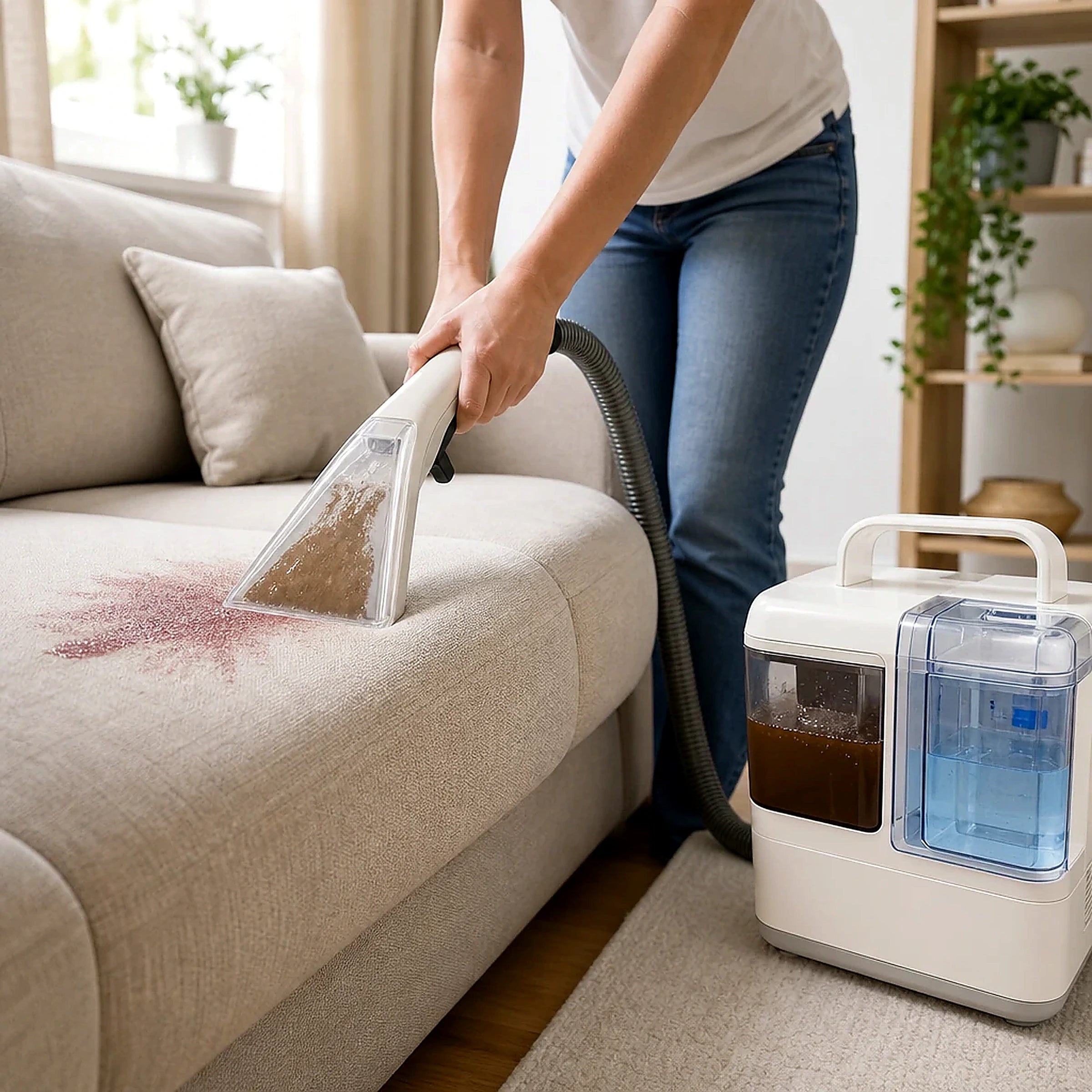 Sofa reinigen mit dem Waschsauger